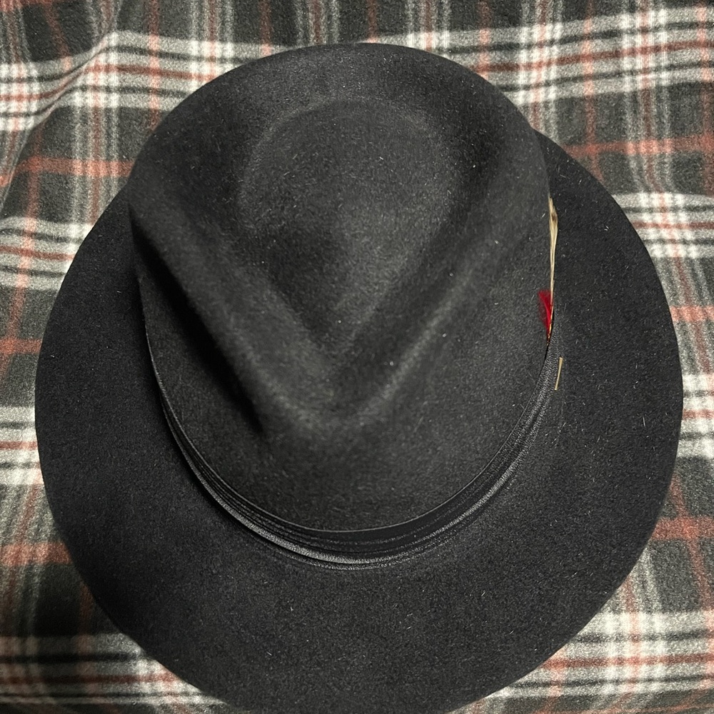 Men’s Black Fedora (Daniel) Size 7 3/4